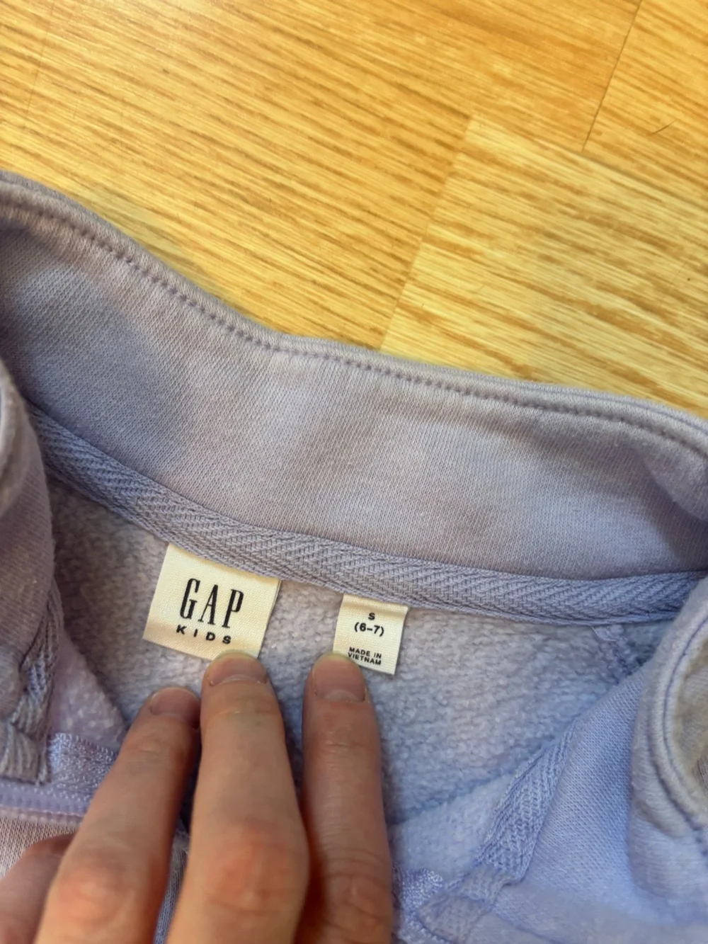Lilac Half-Zip Cropped Sweatshirt